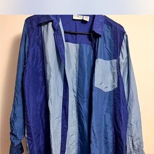 vintage 100% silk long sleeve cover-up❄️